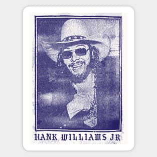 Hank Williams Jr // Vintage Aesthetic Faded Style Fan Design Magnet